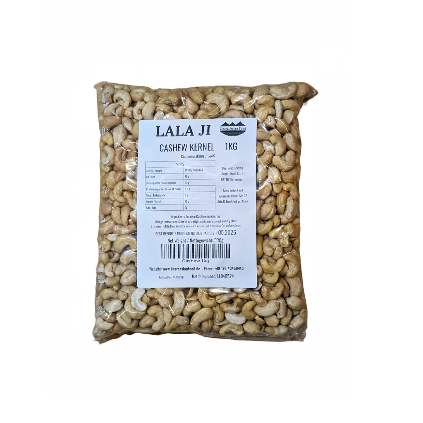 LALA JI Cashew Kernels 500g