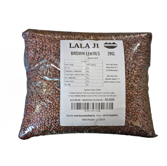 Lala Ji Masoor Whole (Brown Lentils) 2kg