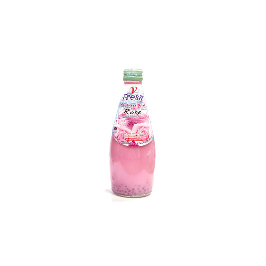 V Fresh Rose Flavour & Basil Seed Drink 290ml